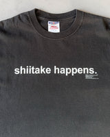 1990s - Black "Shiitake Happens" T-Shirt - M