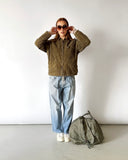 1990s - Brown Corduroy Quilted Jacket - S