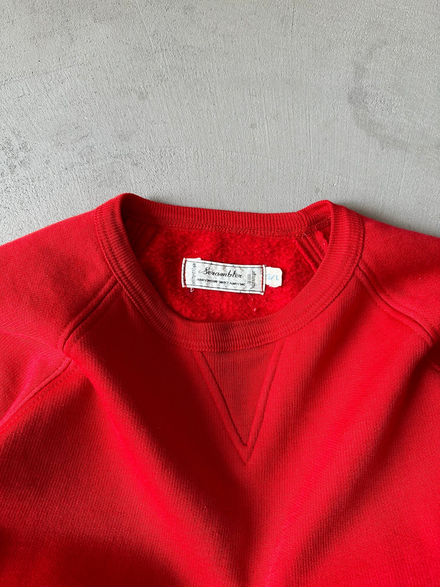 1970s - Red Scrambler Crewneck - M