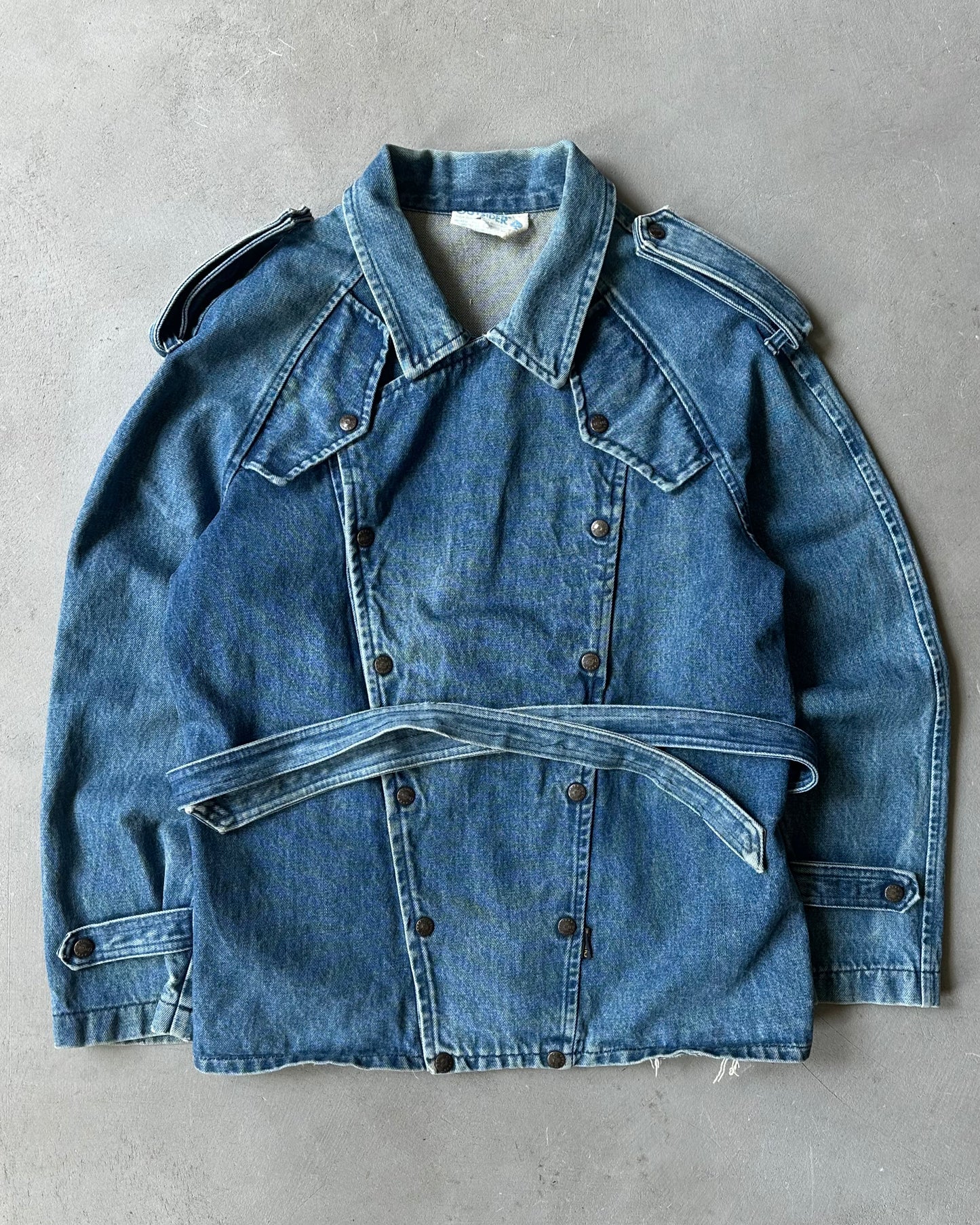 1980s - Denim Utility Jacket - (W)M