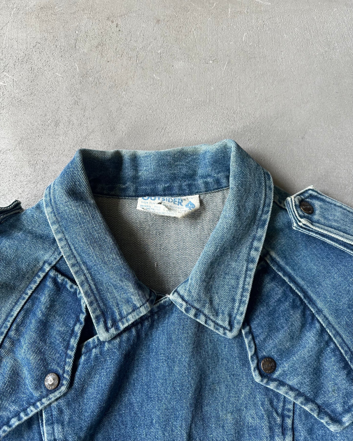1980s - Denim Utility Jacket - (W)M