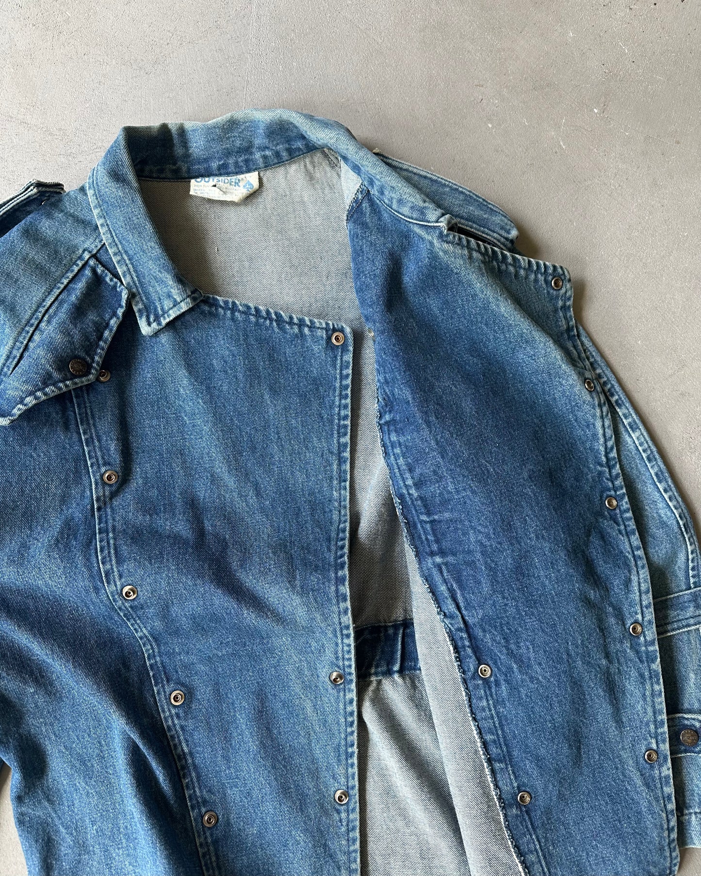 1980s - Denim Utility Jacket - (W)M