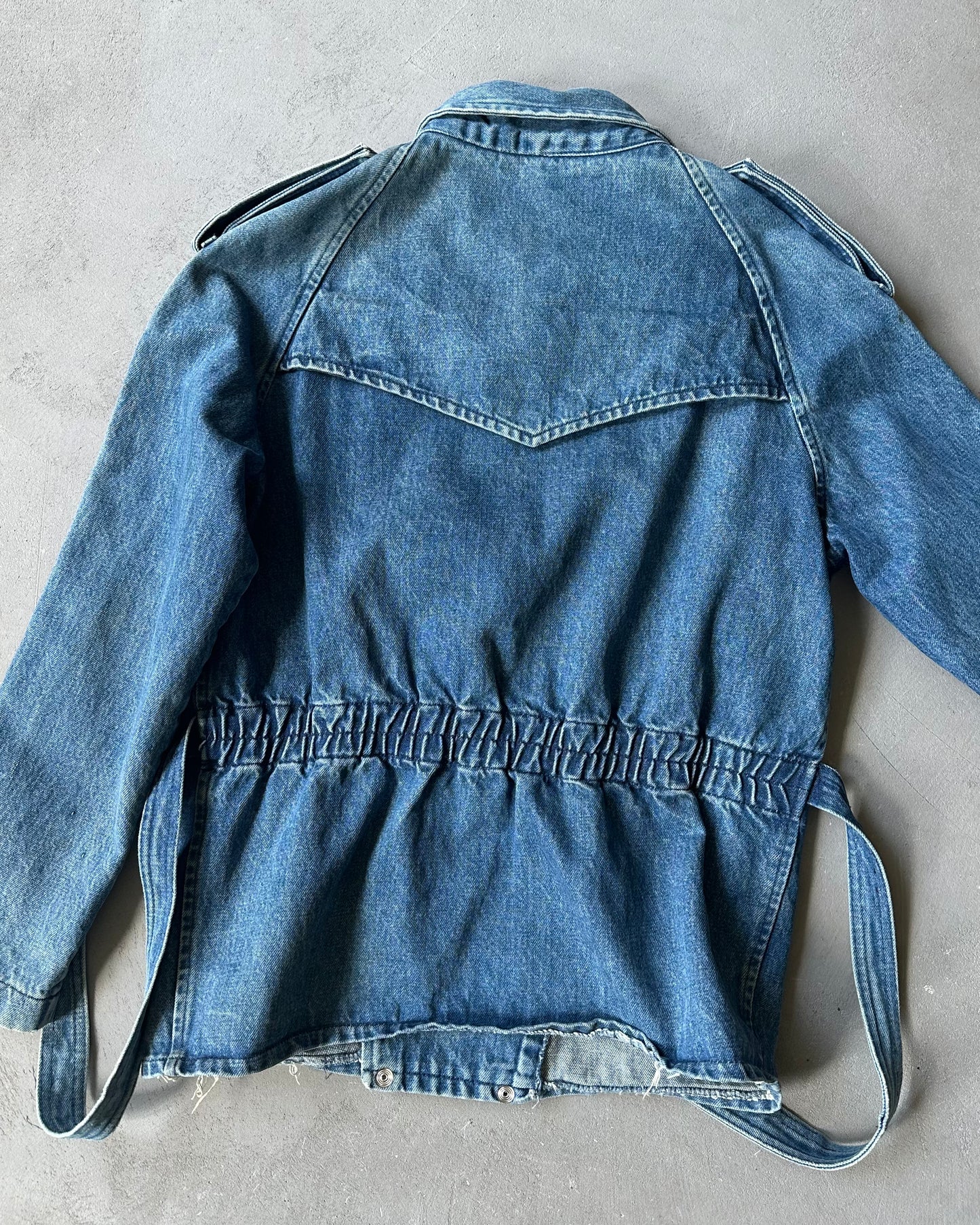 1980s - Denim Utility Jacket - (W)M
