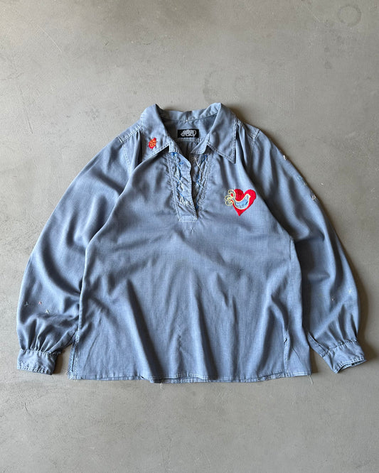 1970s - Blue Chambray Shirt - (W)L