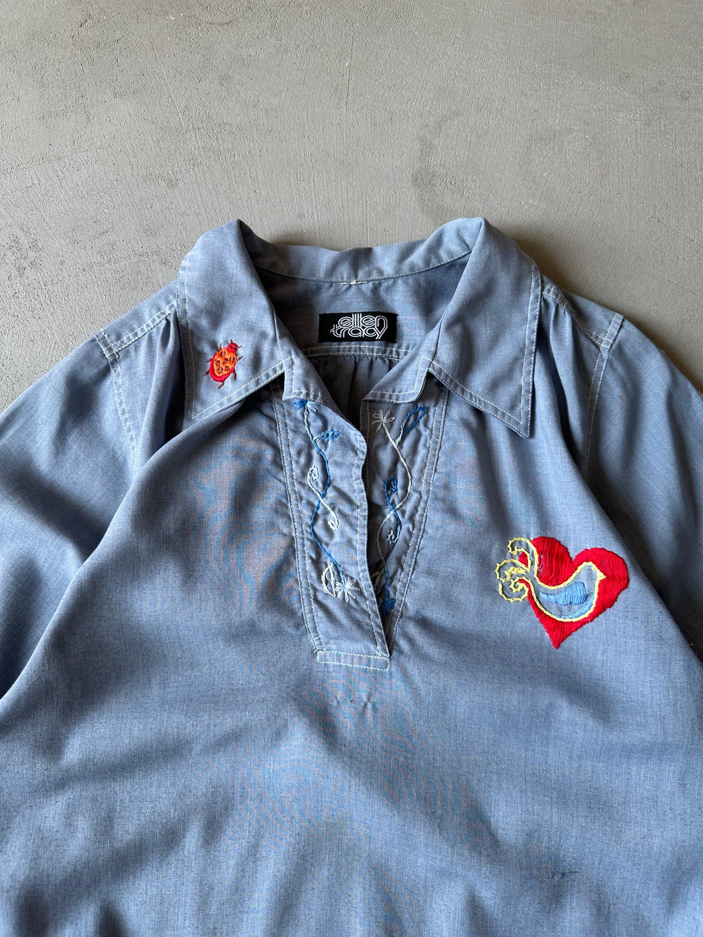 1970s - Blue Chambray Shirt - (W)L