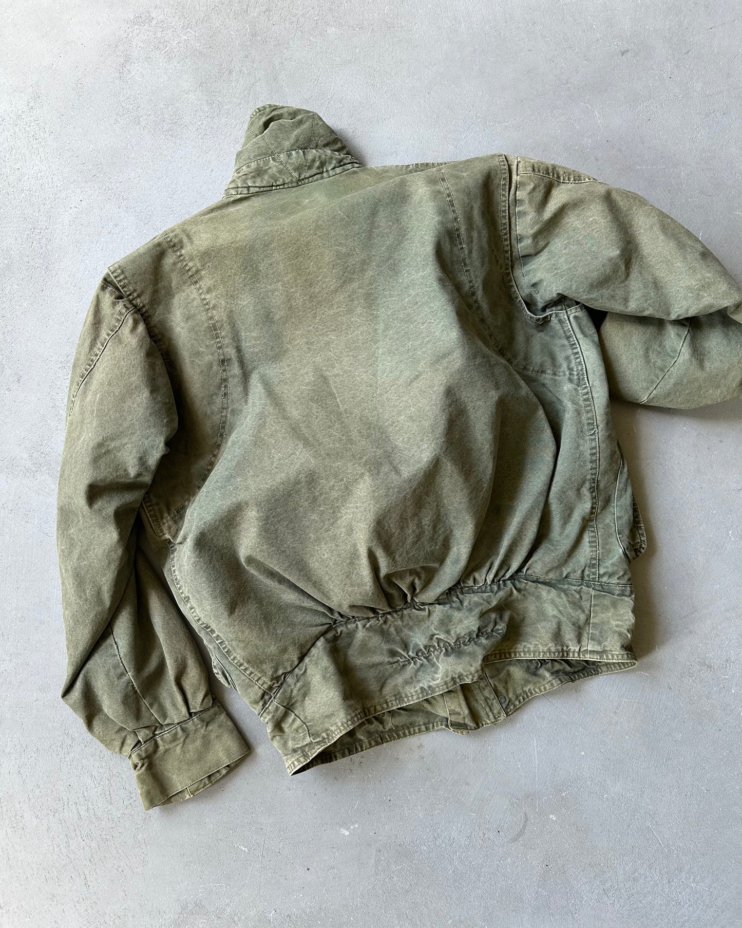 1970s - Distressed Green Utility Jacket - M