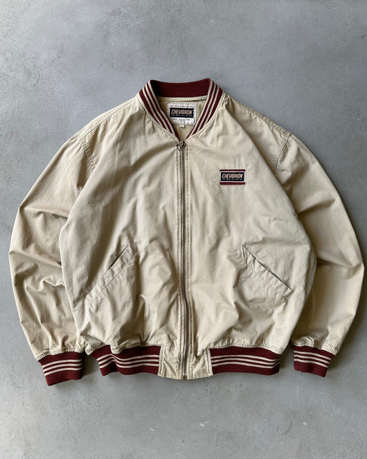 1990s - Tan/Brown Chevignon Light Bomber Jacket - XL