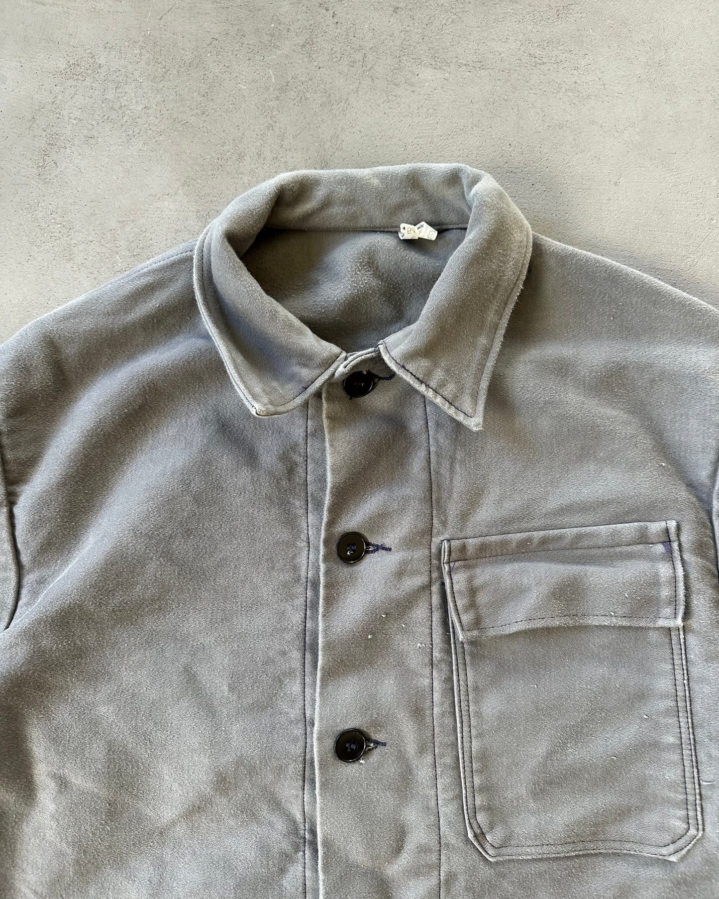 1980s - Grey German Moleskin Chore Overshirt - M/L