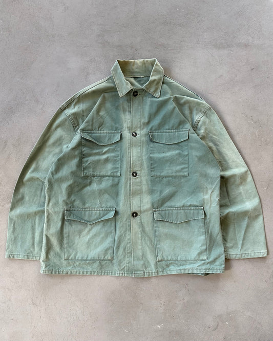 1970s - Faded Green French Hunting Over Shirt - XL