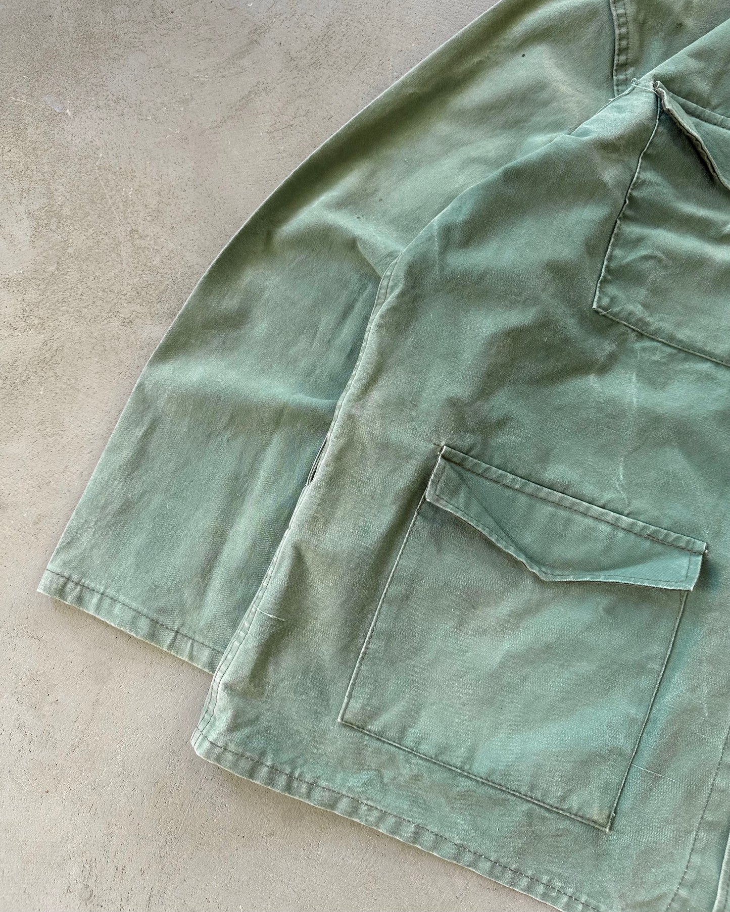1970s - Faded Green French Hunting Over Shirt - XL