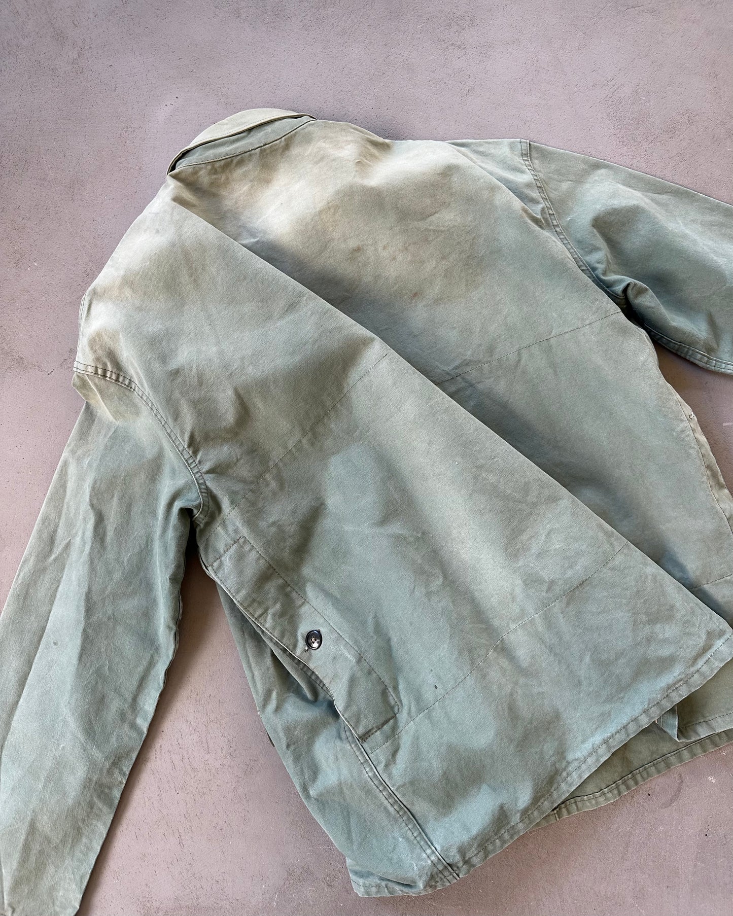 1970s - Faded Green French Hunting Over Shirt - XL