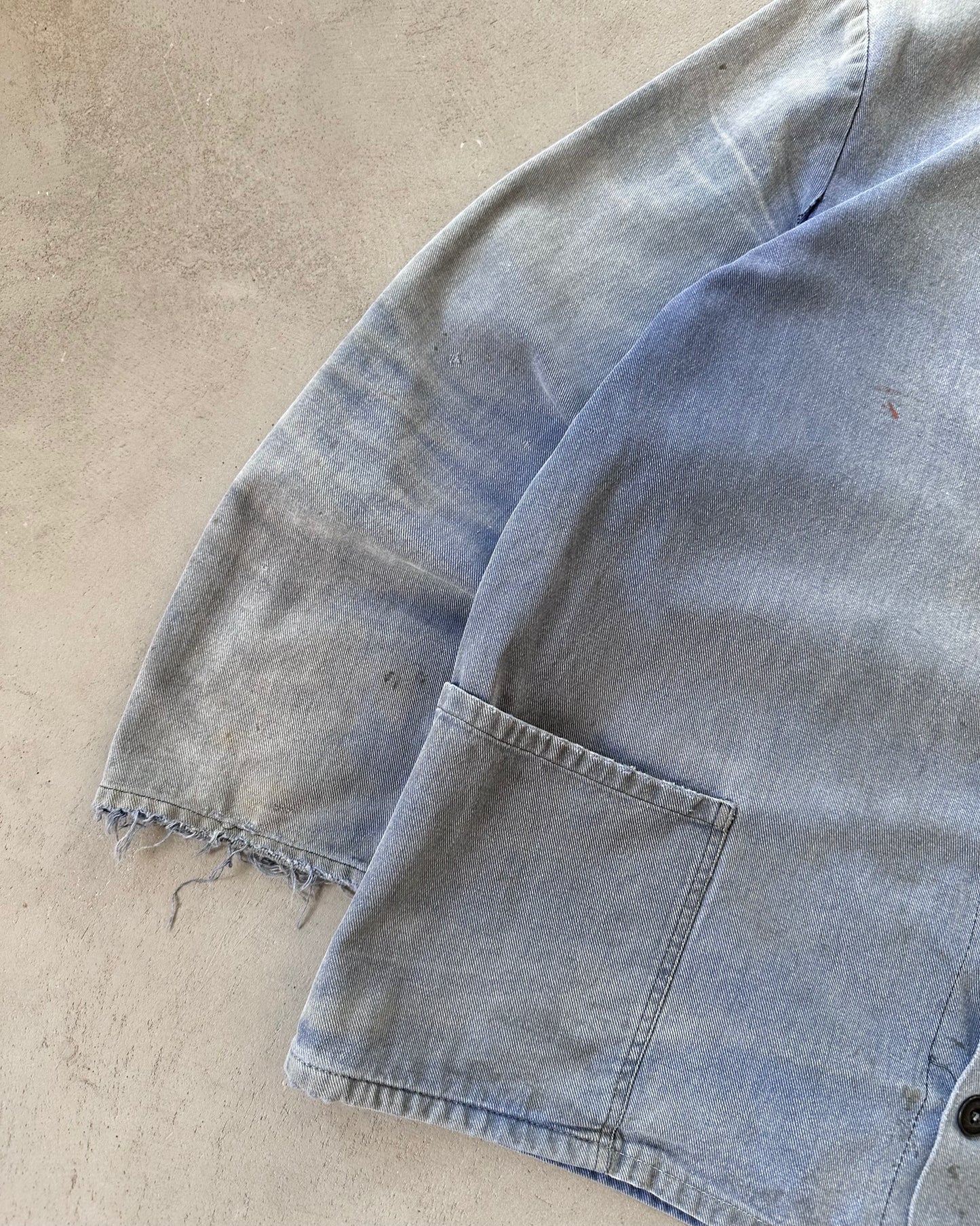 1960s - Distressed Blue French Chore - M/L