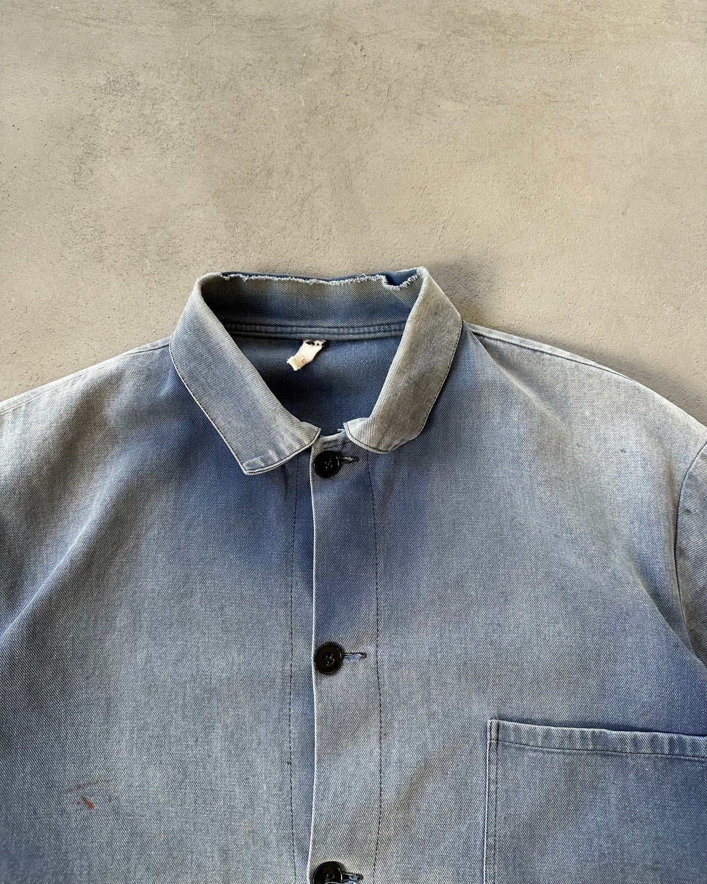 1960s - Distressed Blue French Chore - M/L