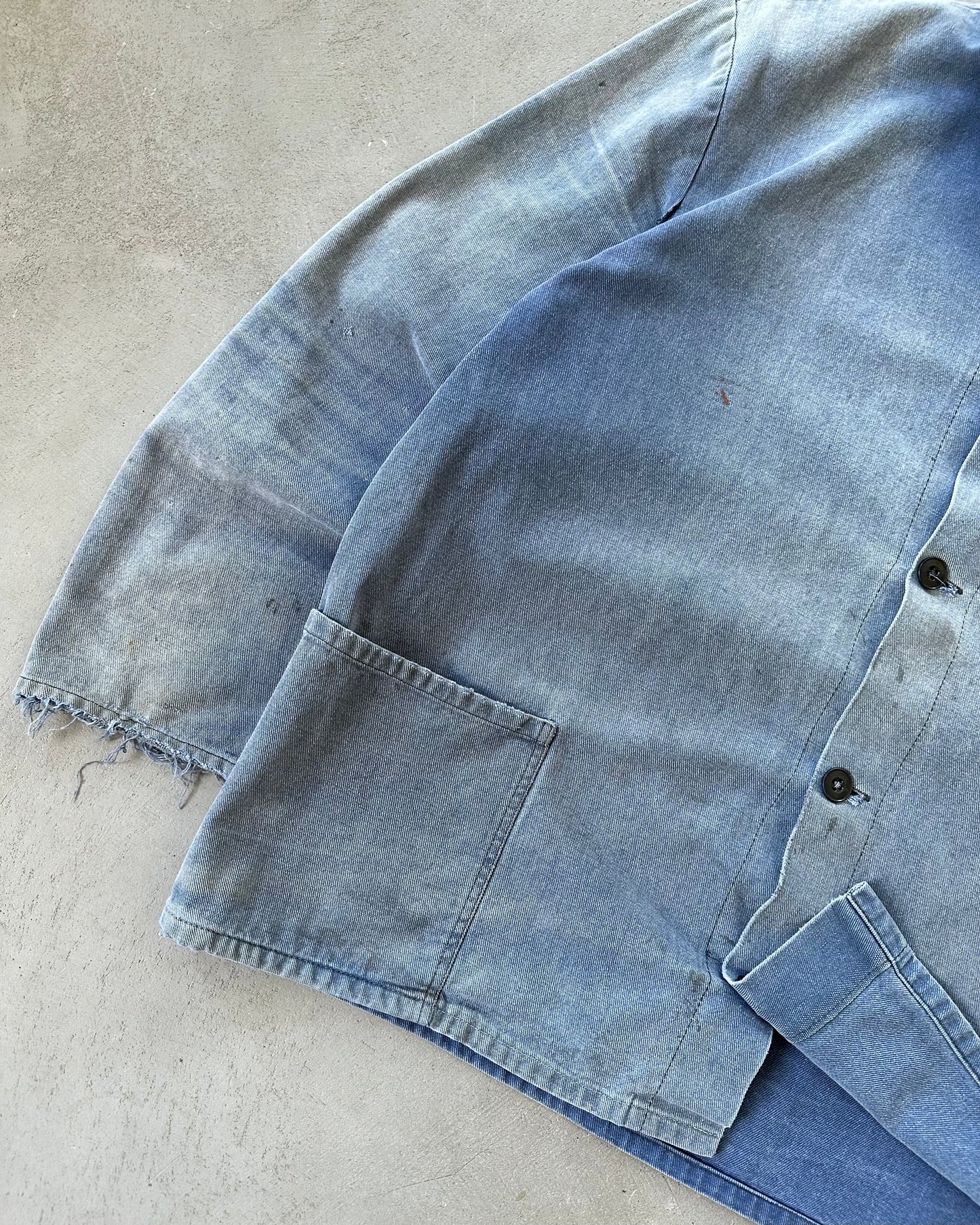 1960s - Distressed Blue French Chore - M/L