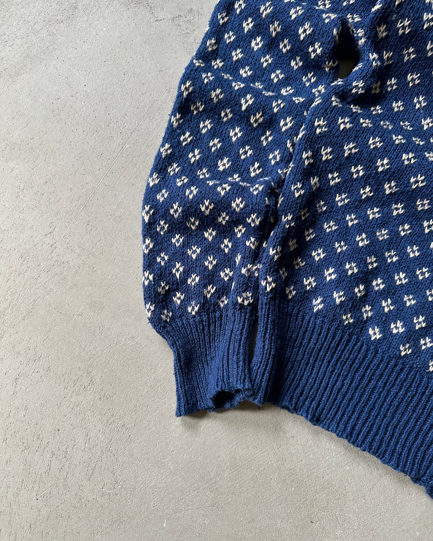 2000s - Blue Polo RL Nordic Sweater - L