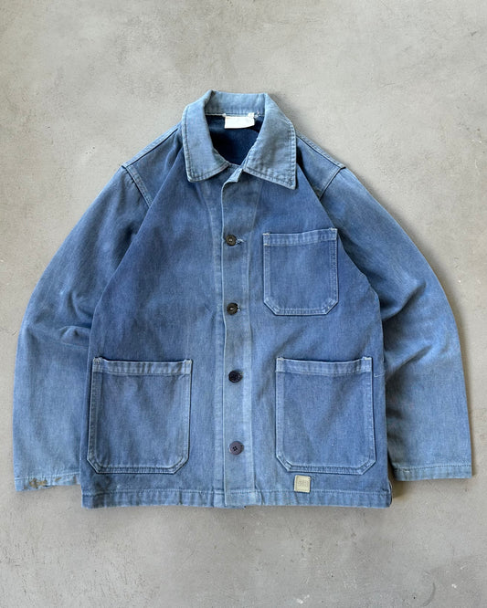 1980s - Faded Blue Moleskin French Chore - XS