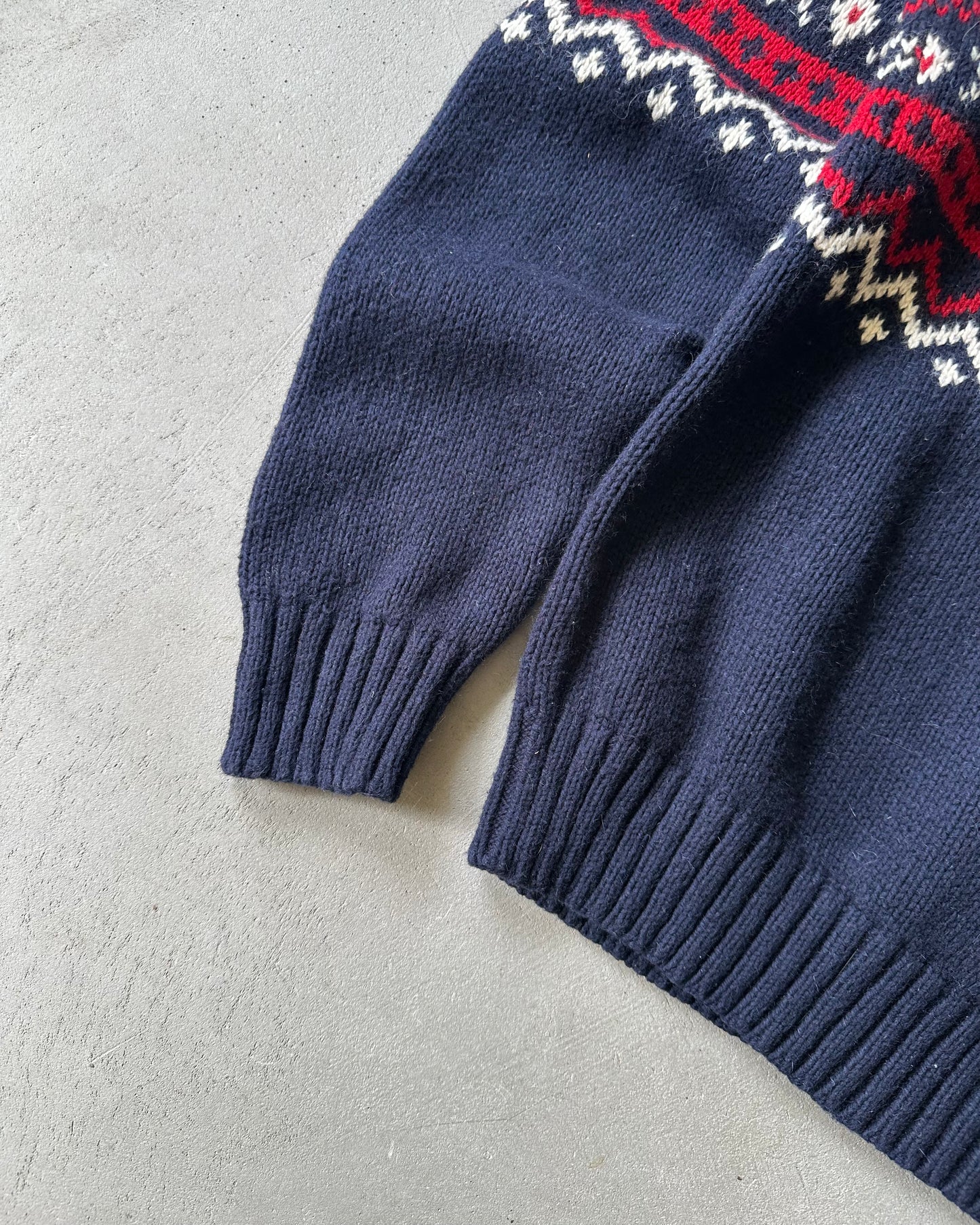 2000s - Navy Polo RL Nordic Sweater - M