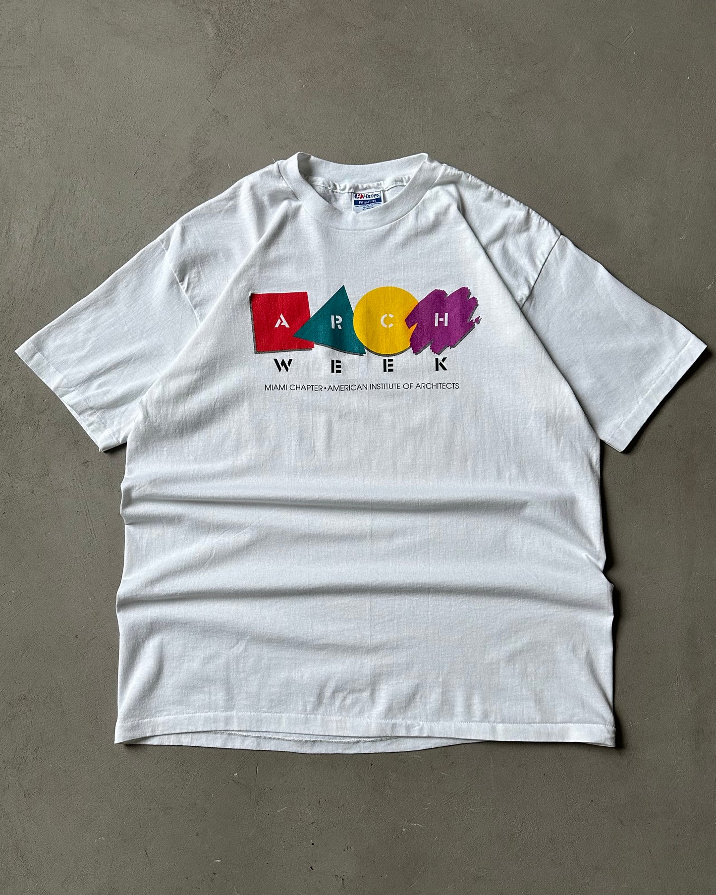 1980s - White ARCH T-Shirt - XL
