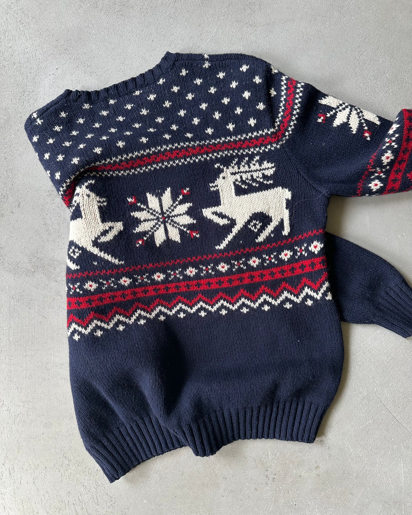 2000s - Navy Polo RL Nordic Sweater - M
