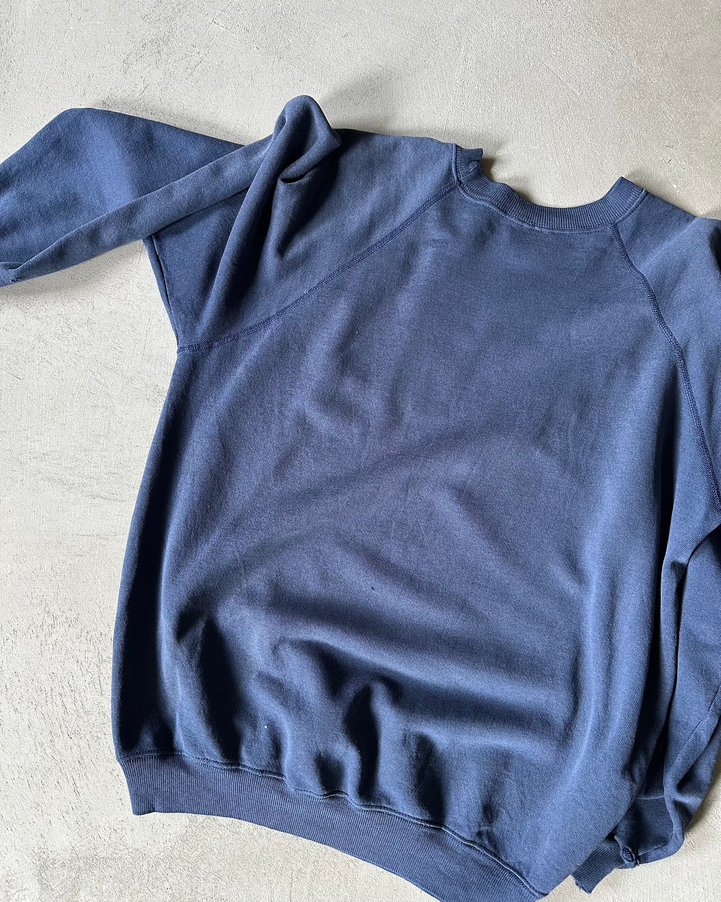 1980s - Faded Blue NAVY Crewneck - M/L