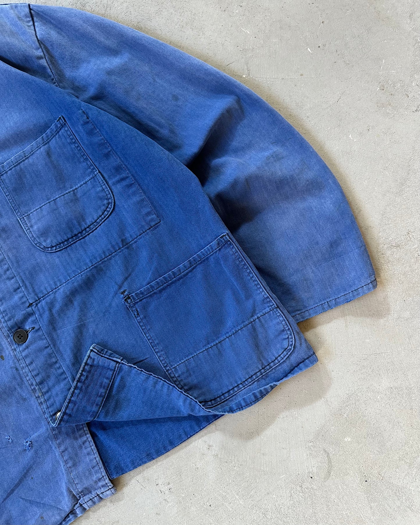 1960s - Faded Blue HBT German Chore - XL