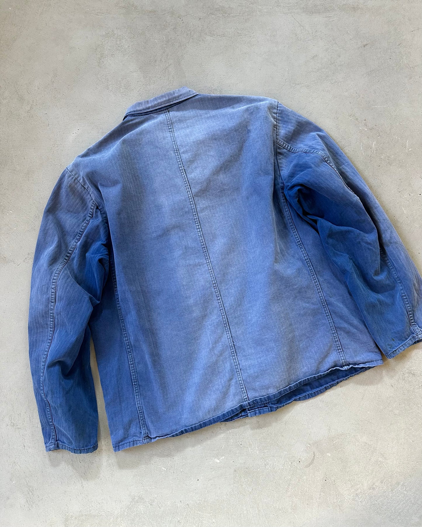 1960s - Faded Blue HBT German Chore - XL