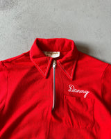 1970s - Red "Danny" Zip Polo - XXS/XS