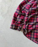 1960s - Red/Black Penney's Plaid Flannel - L