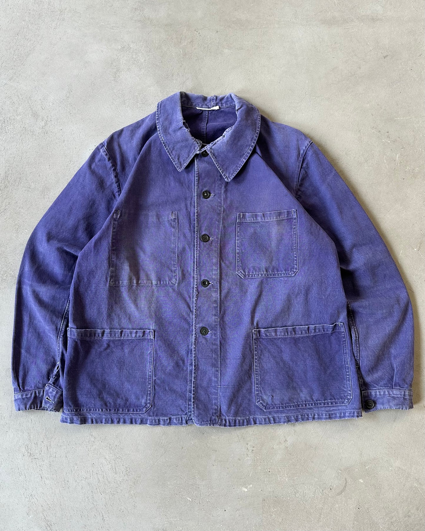 1950s - Distressed Purple French Chore - L