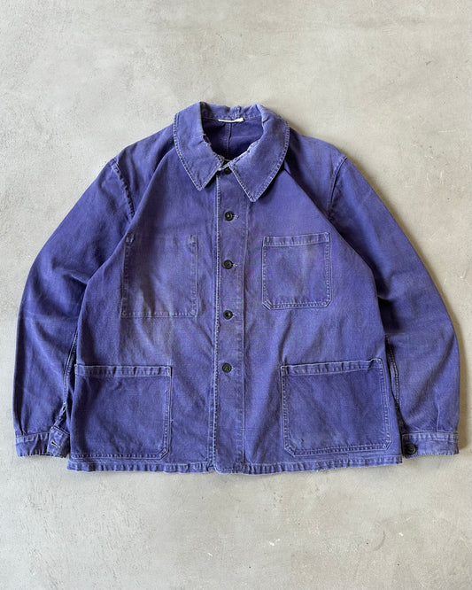 1950s - Distressed Purple French Chore - L