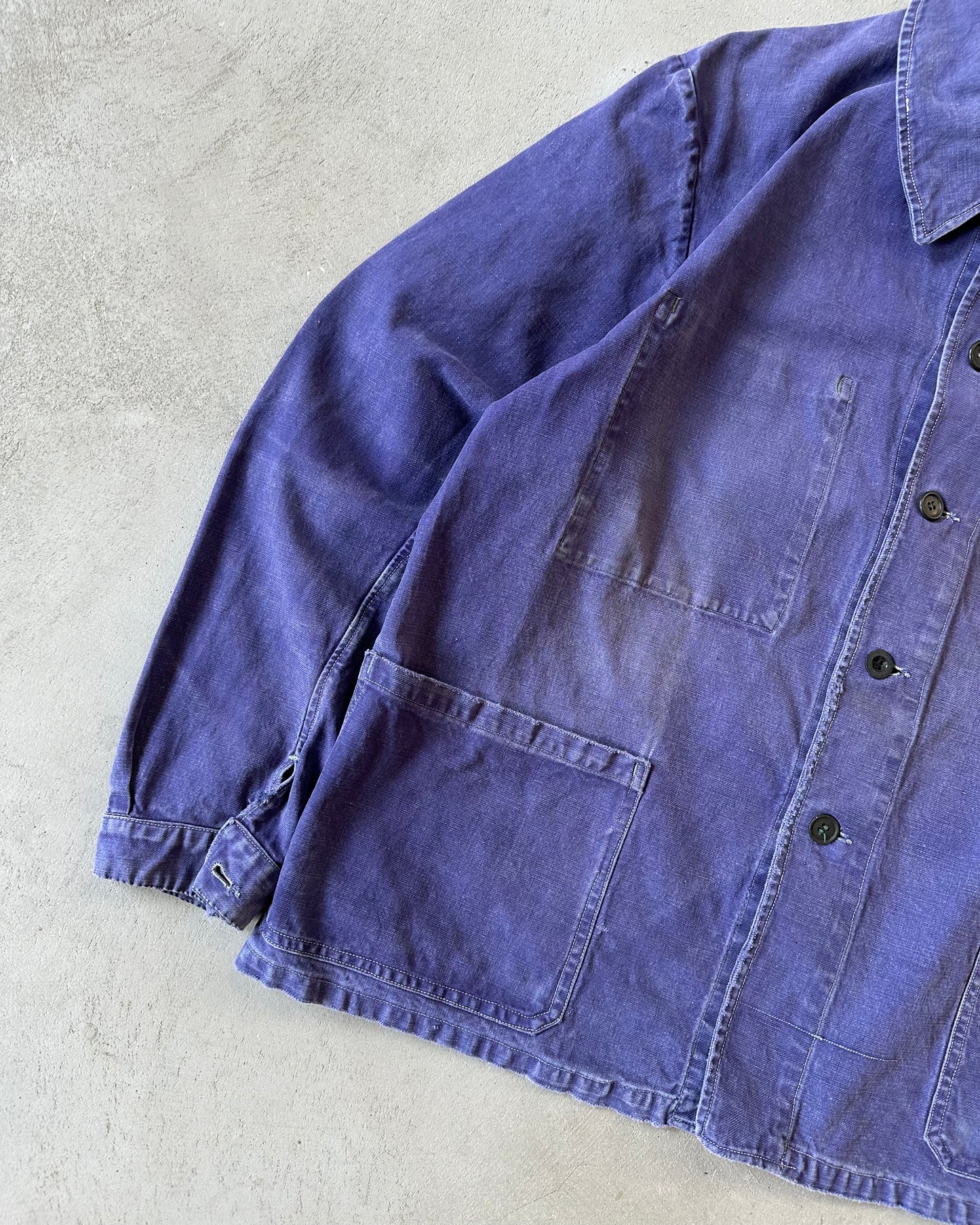 1950s - Distressed Purple French Chore - L