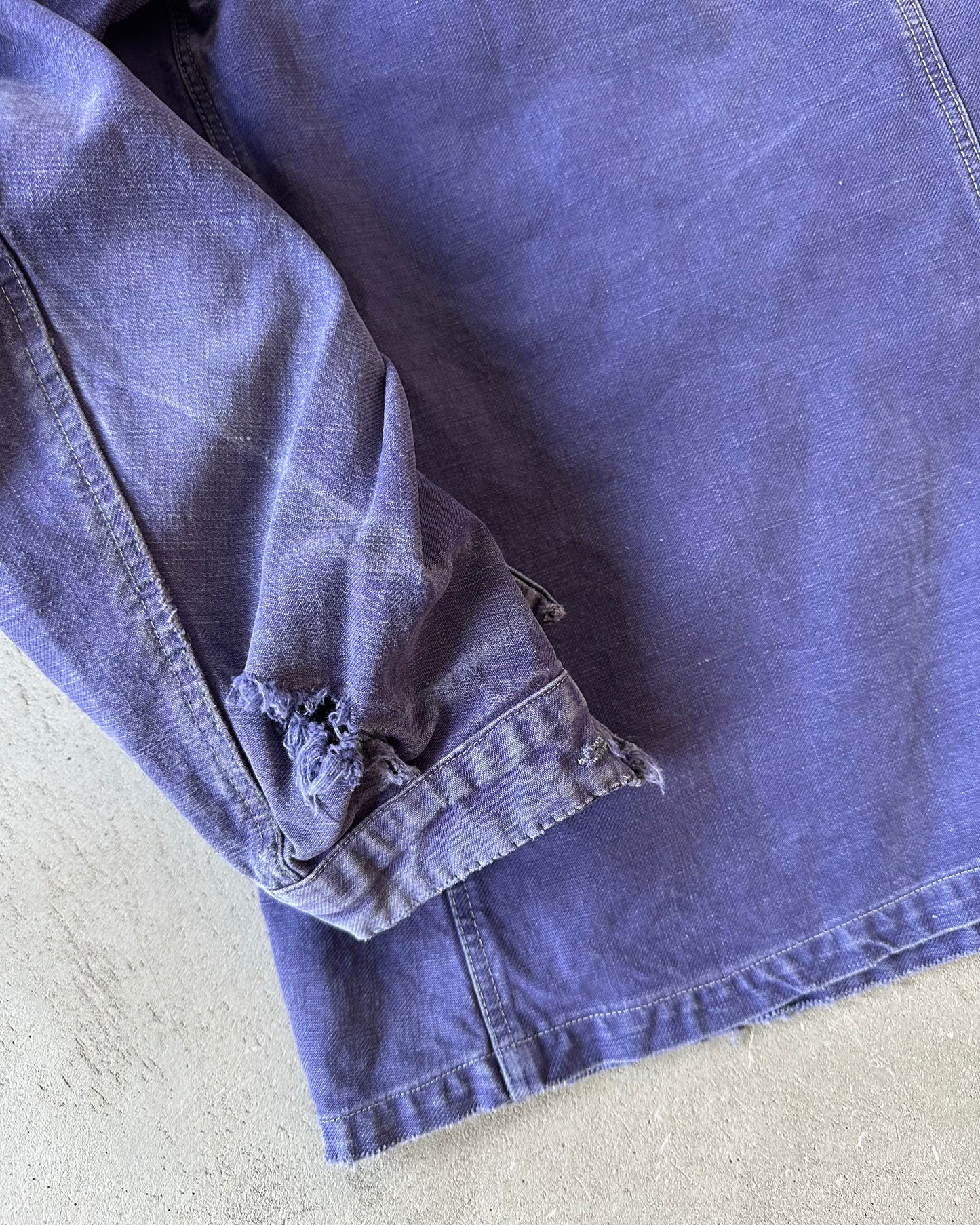 1950s - Distressed Purple French Chore - L