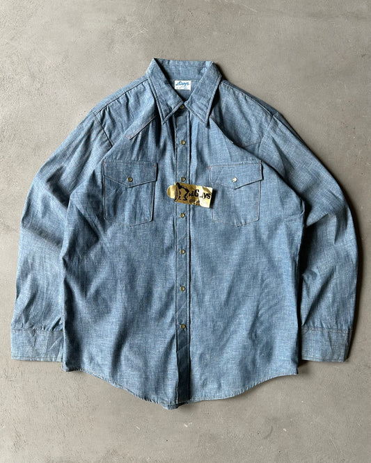 1970s - DSWT The Guys Chambray Shirt - L