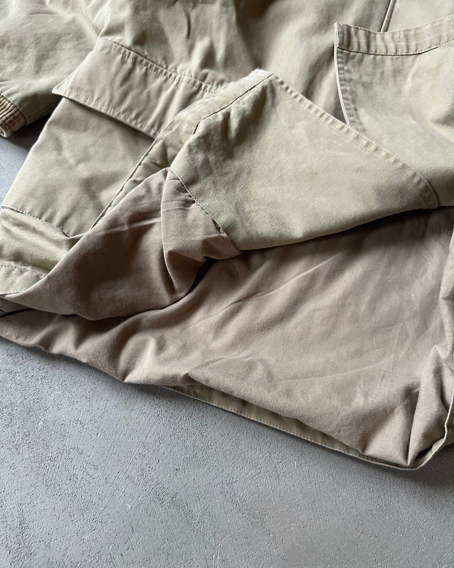1990s - Beige Padded Fireman Coat - XL