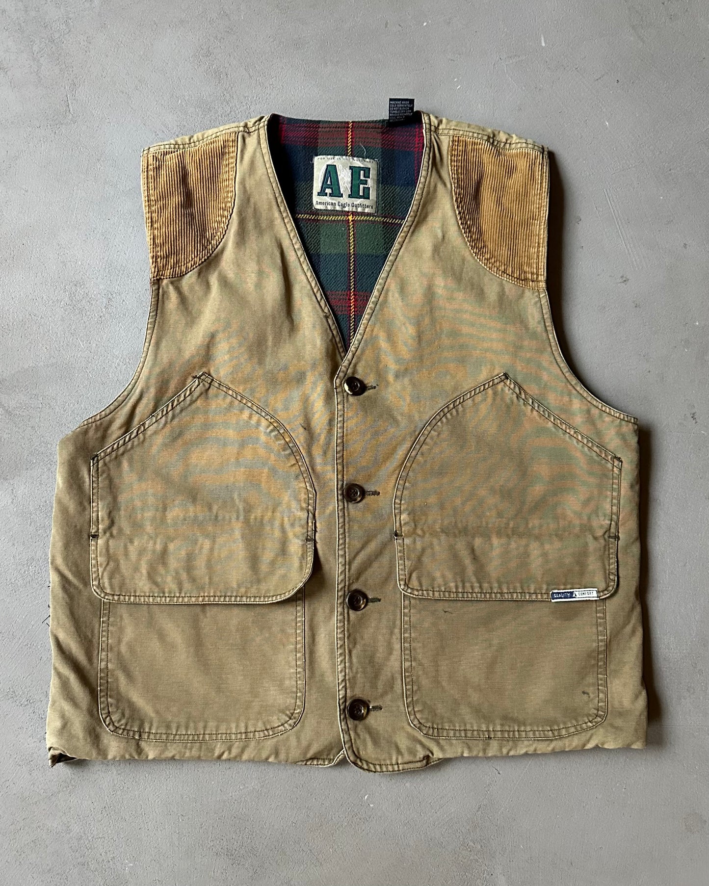 1990s - Green AE Hunting Vest - M