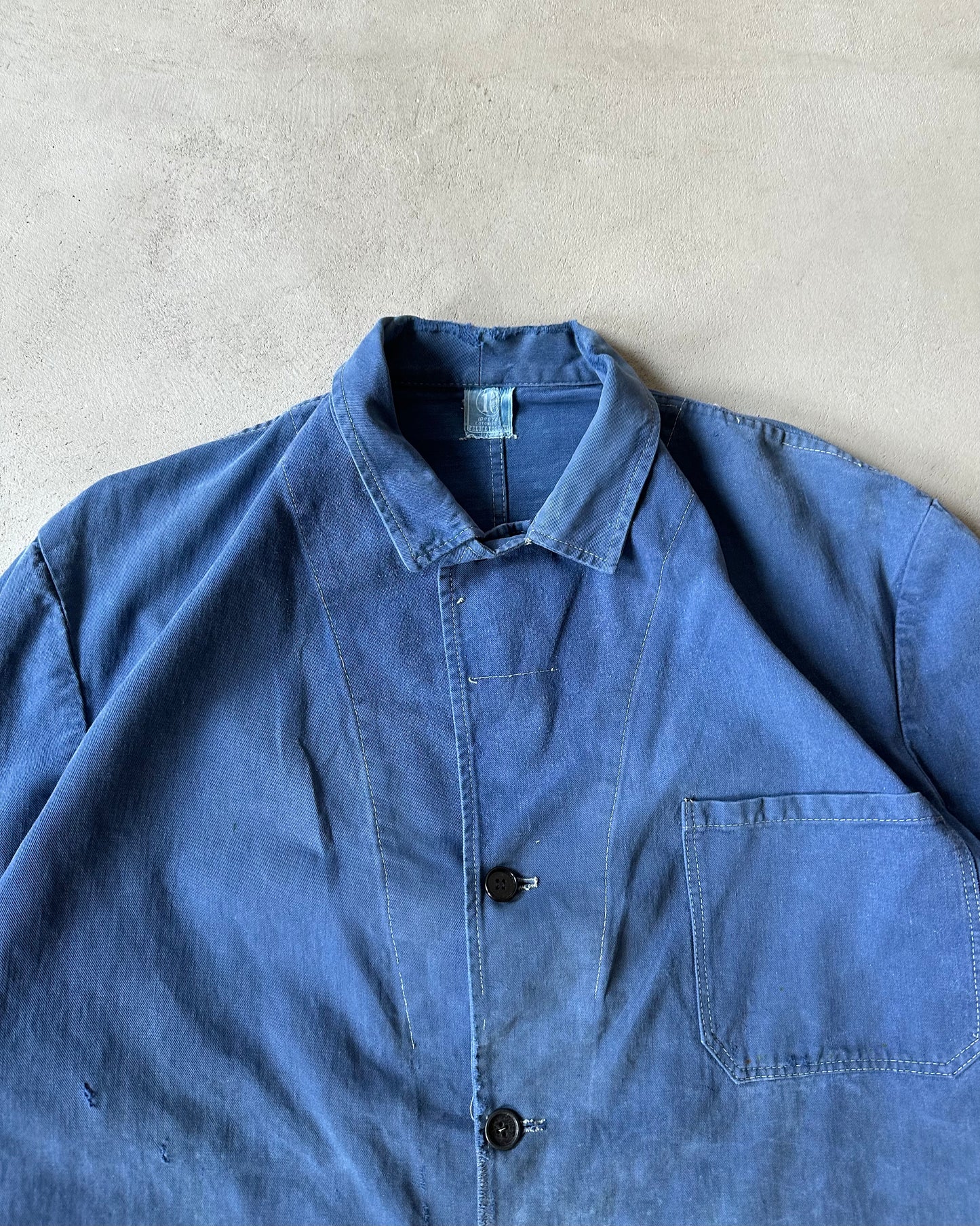 1960s - Distressed Blue French Chore - L/XL