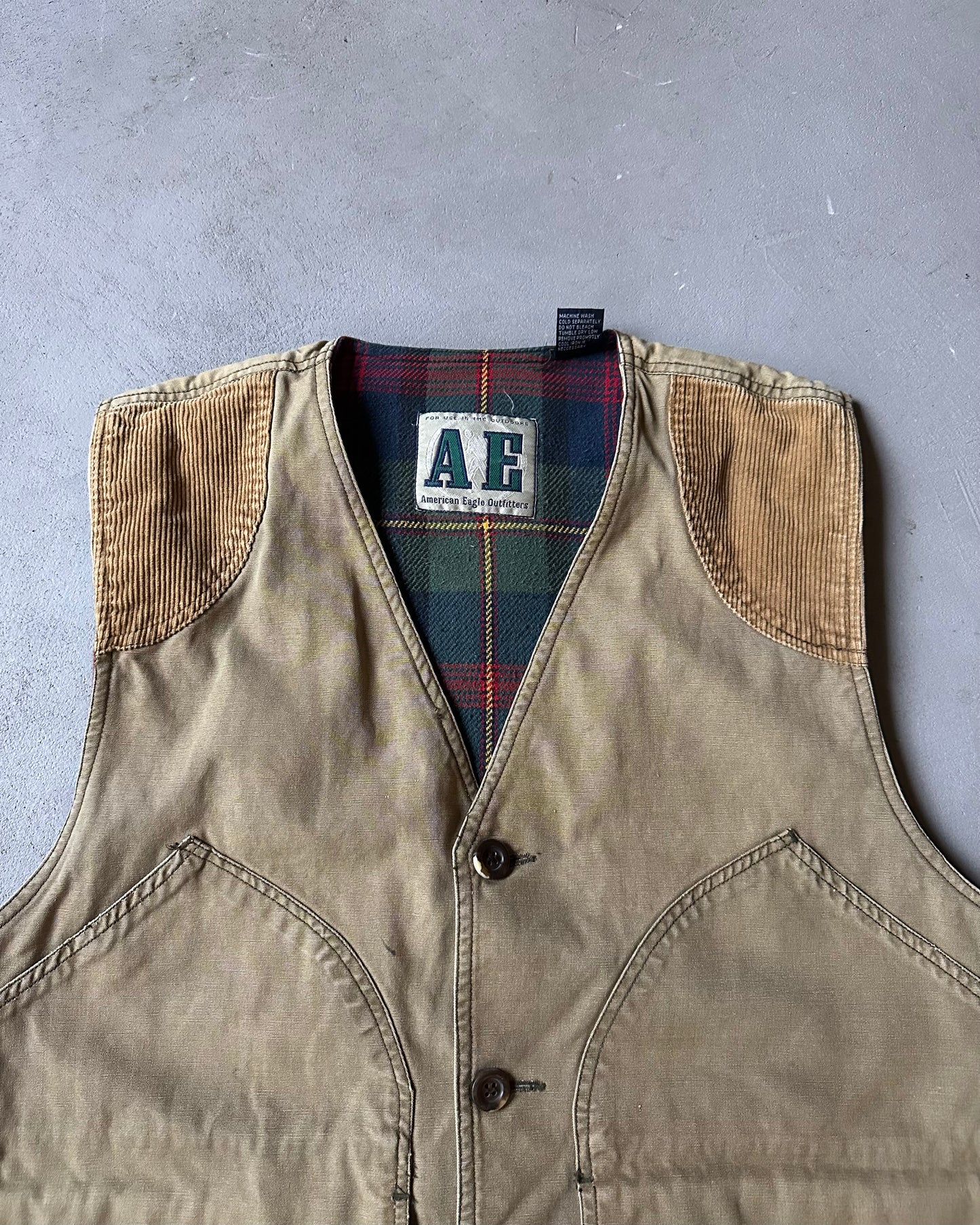 1990s - Green AE Hunting Vest - M