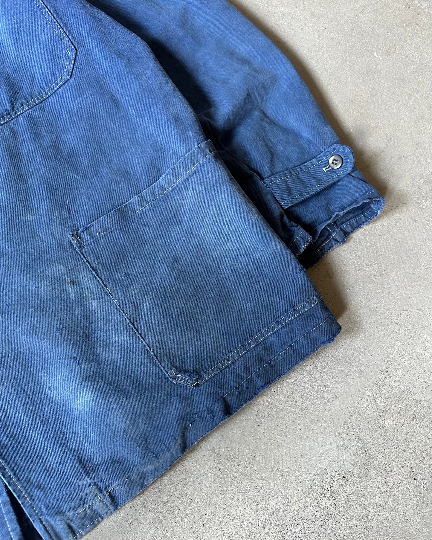 1960s - Distressed Blue French Chore - L/XL