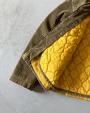 1990s - Brown Corduroy Quilted Jacket - S