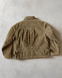 1990s - Brown Corduroy Quilted Jacket - S