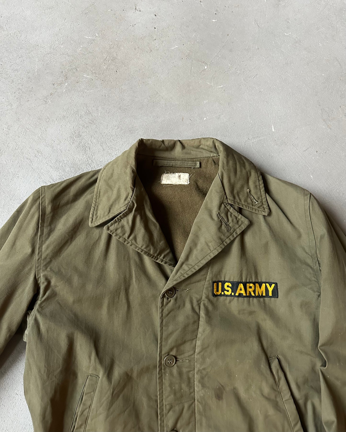 1960s - Green Military Deck Jacket - XS