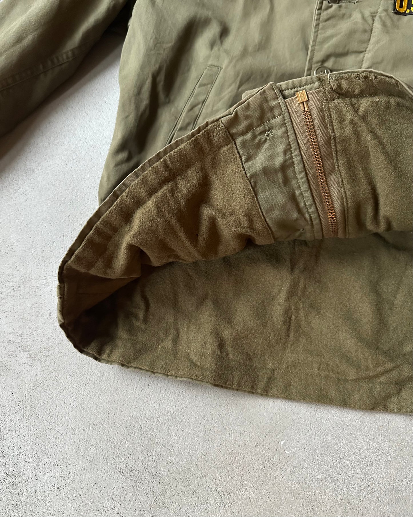 1960s - Green Military Deck Jacket - XS
