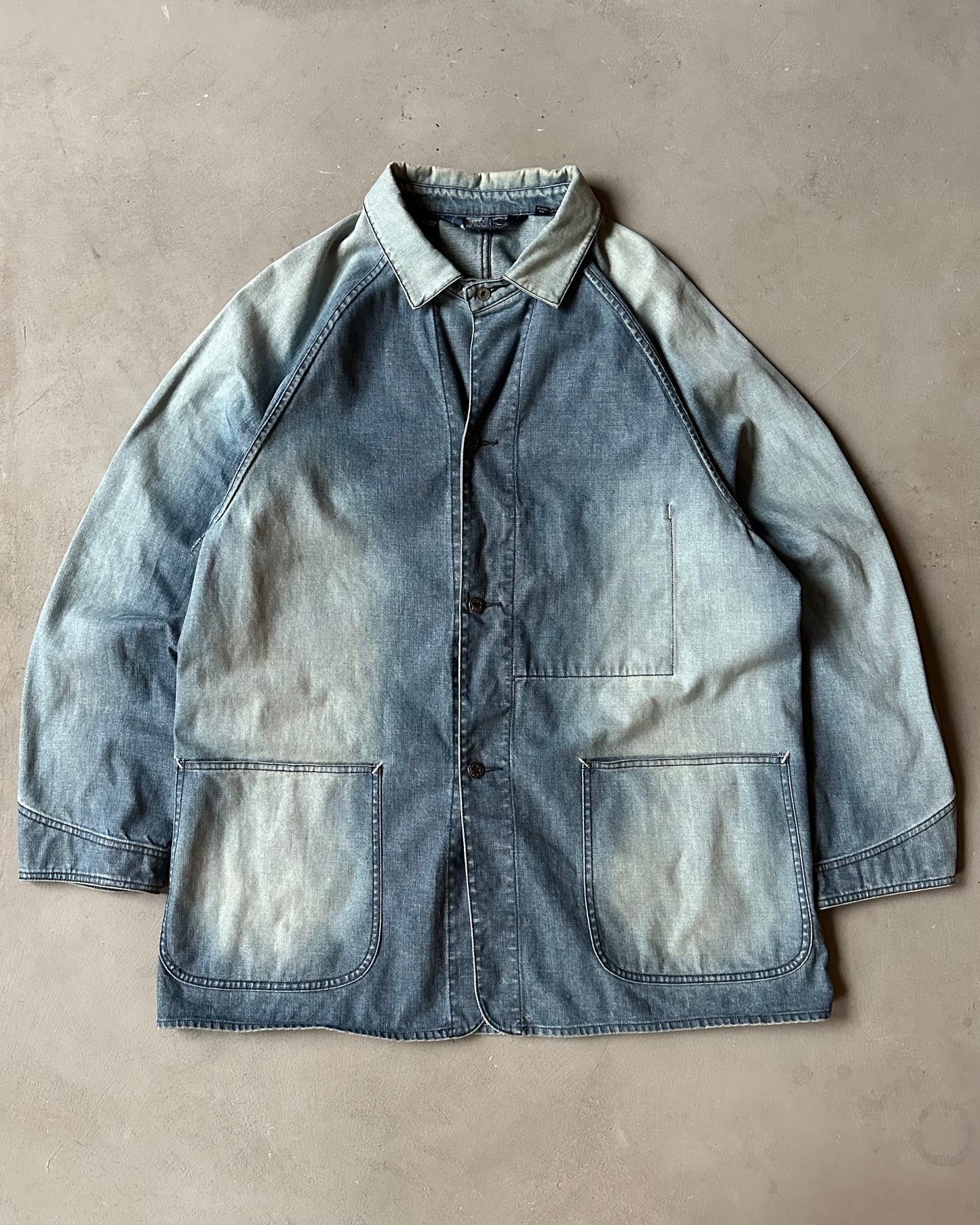 1990s - Faded Polo Chore Overshirt - XL