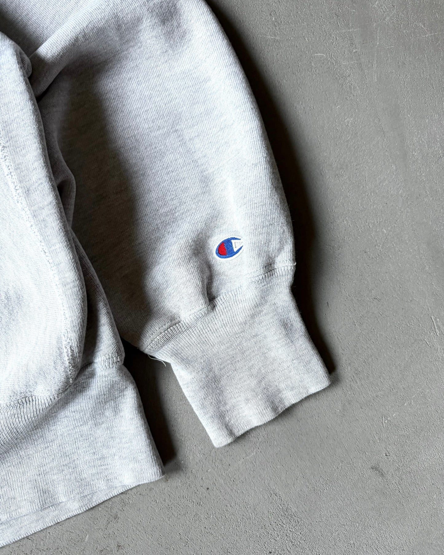 1980s - Ash Grey Ames High Campion Warmup Crewneck - S