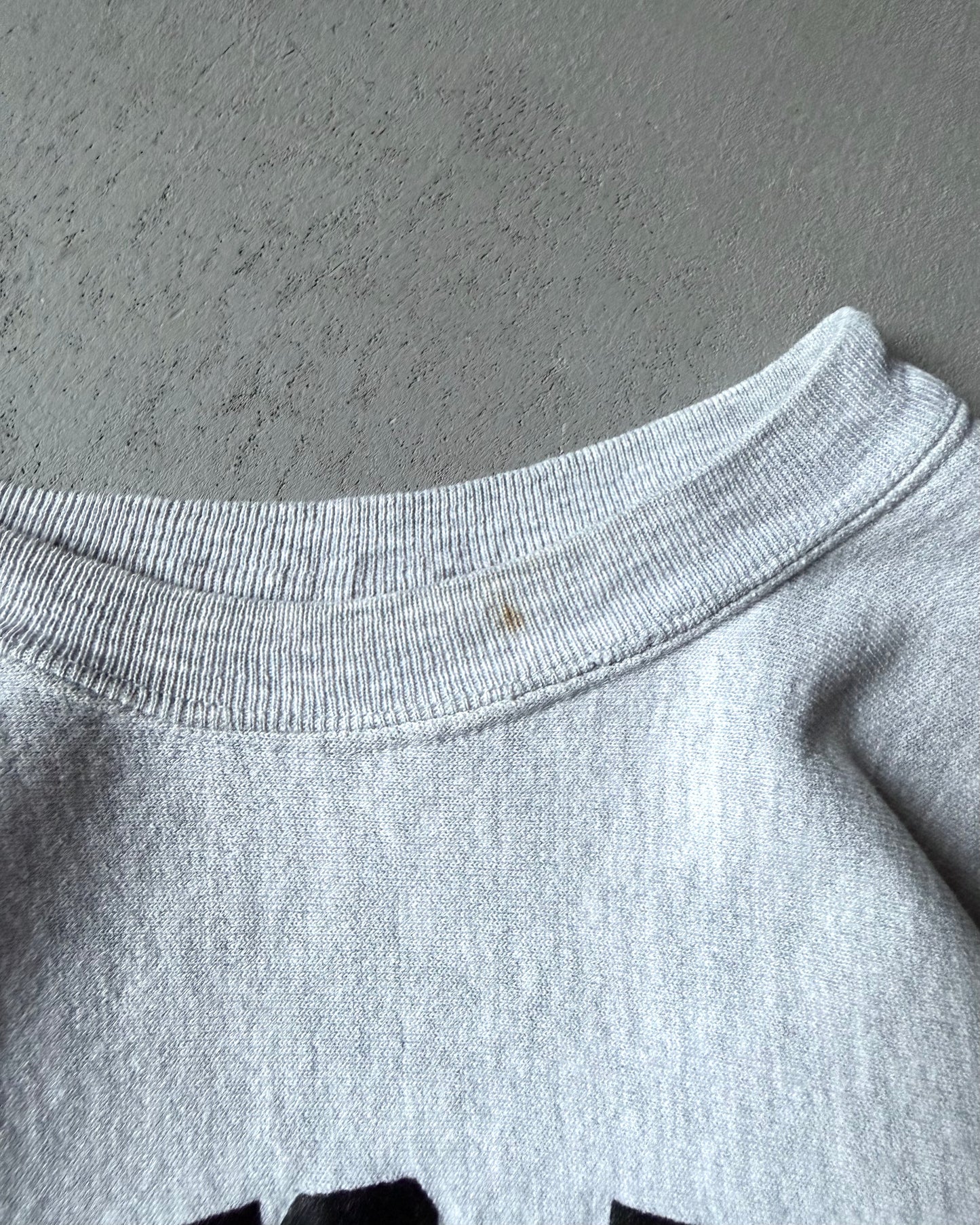 1980s - Ash Grey Ames High Campion Warmup Crewneck - S