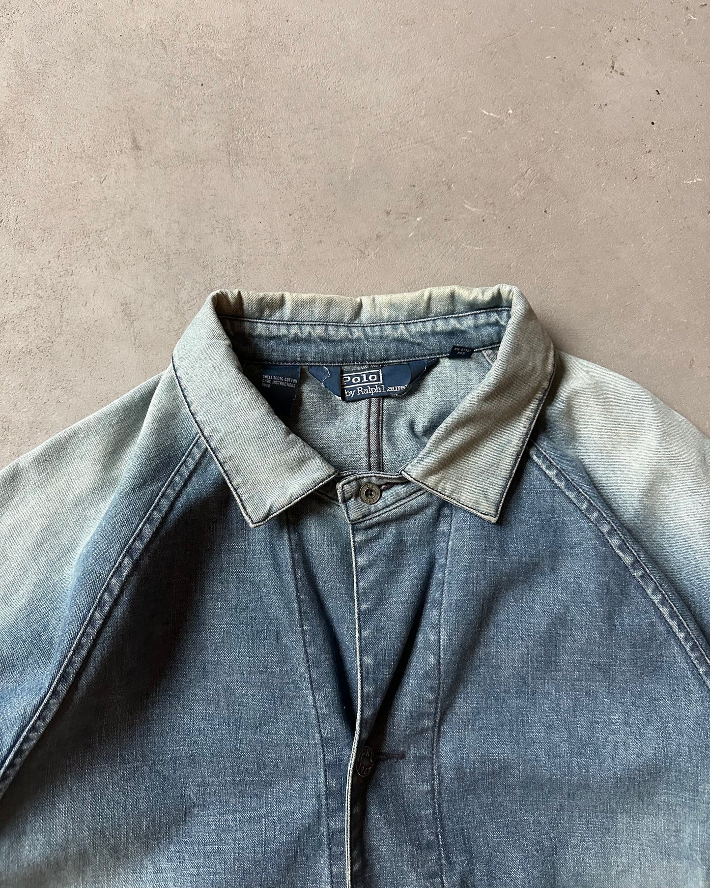 1990s - Faded Polo Chore Overshirt - XL