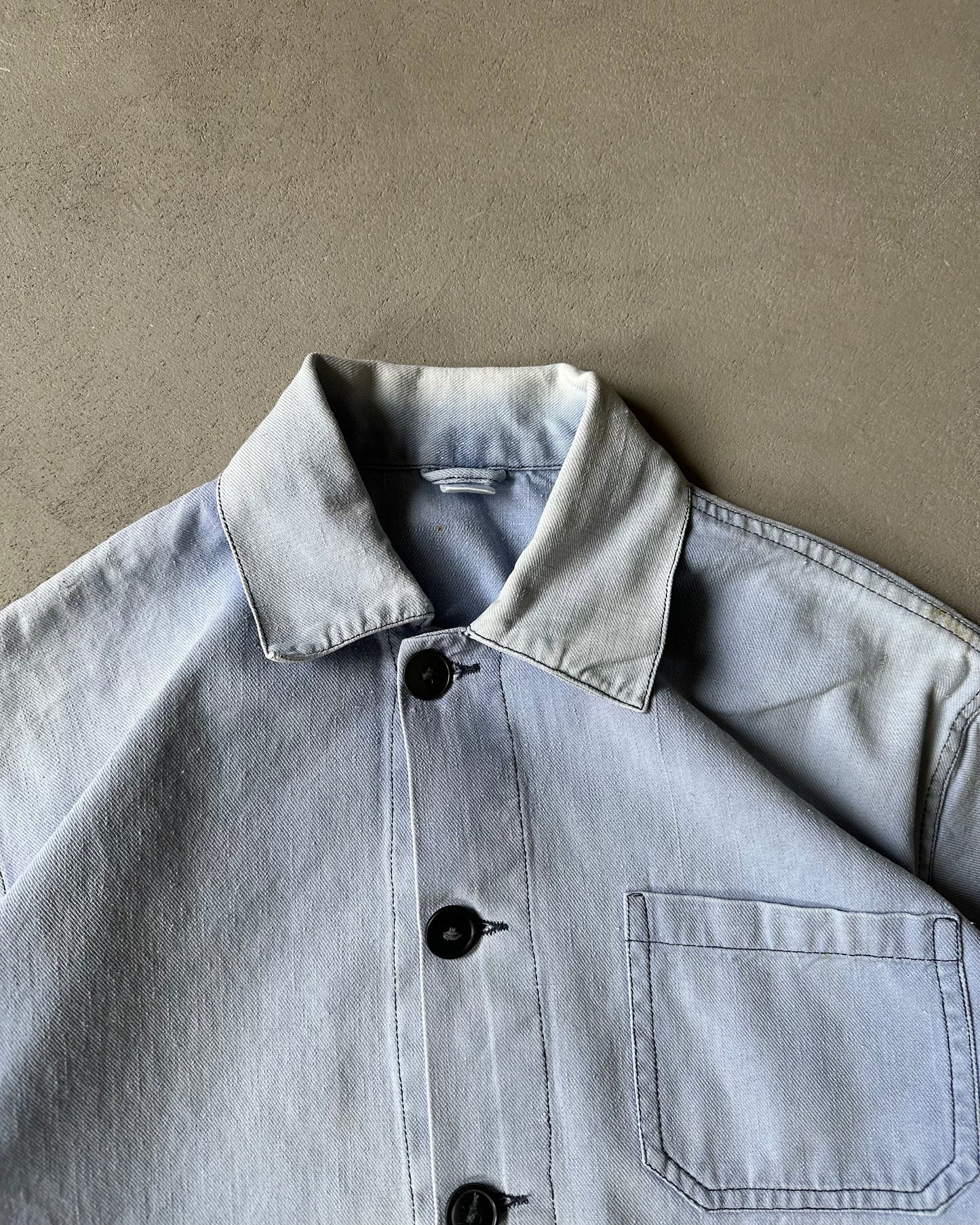 1970s - Distressed Blue Euro Chore - S/M