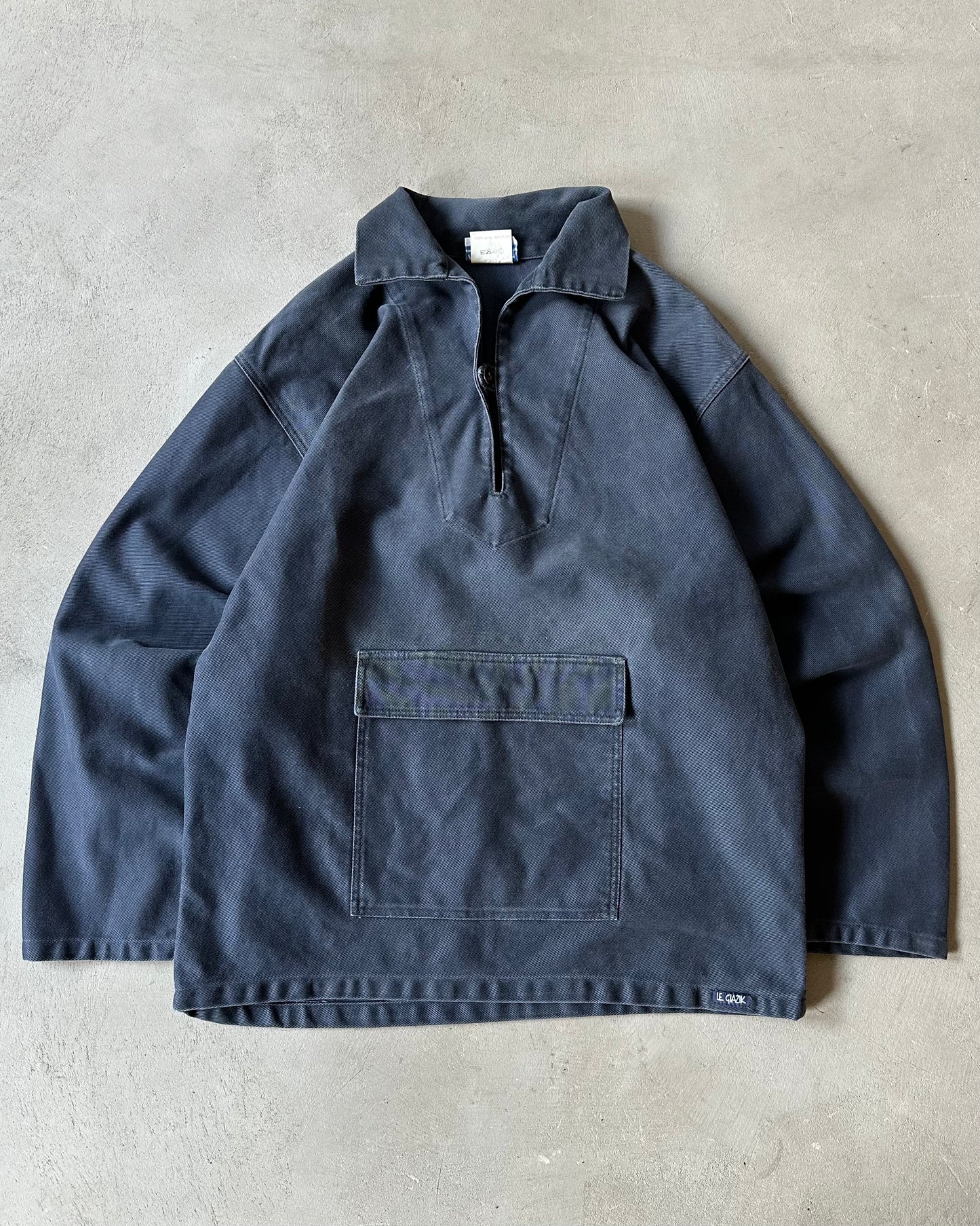 1990s - Navy French Fisherman Overshirt - M/L