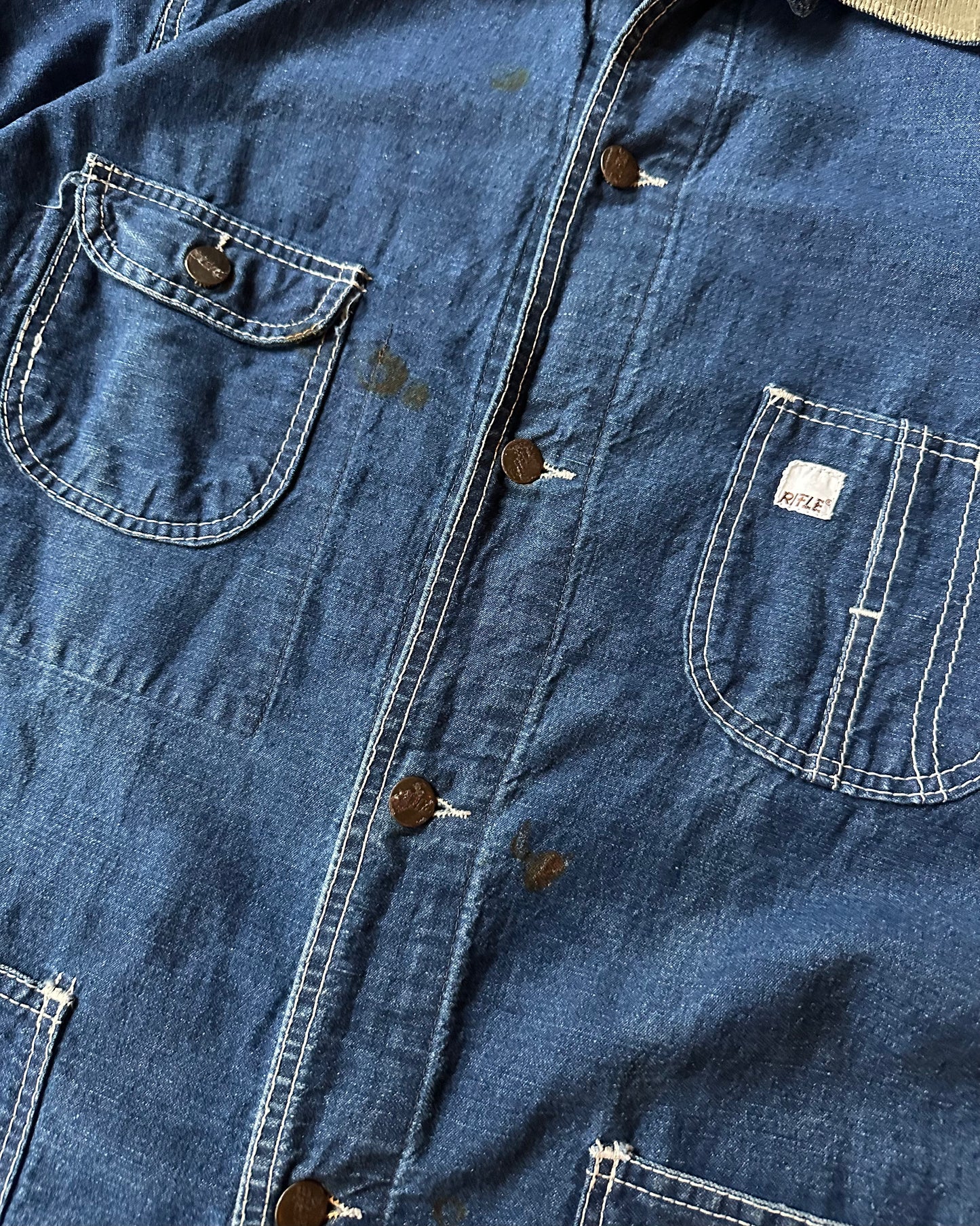 1970s - Distressed Rifle Chore Coat - XL