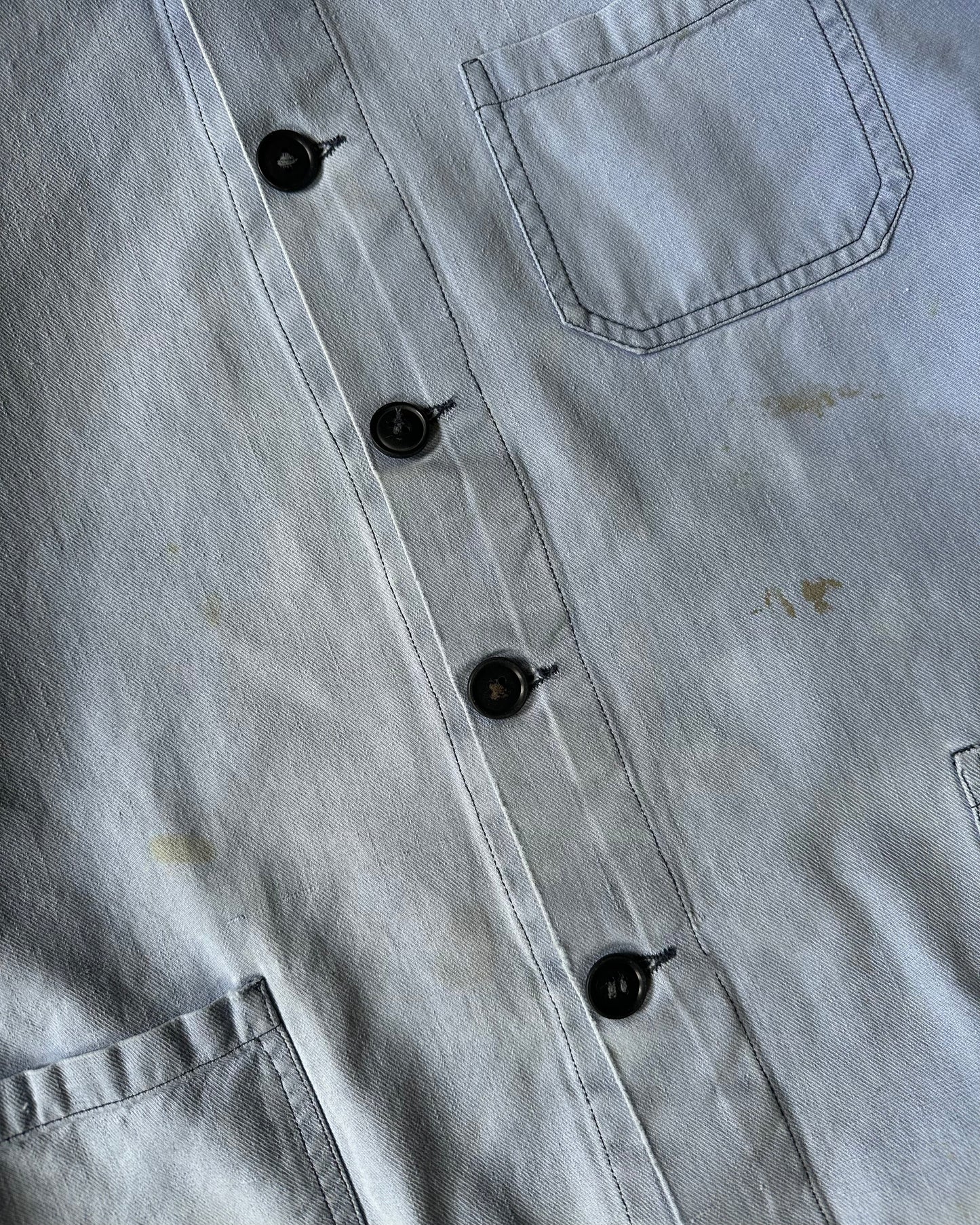 1970s - Distressed Blue Euro Chore - S/M